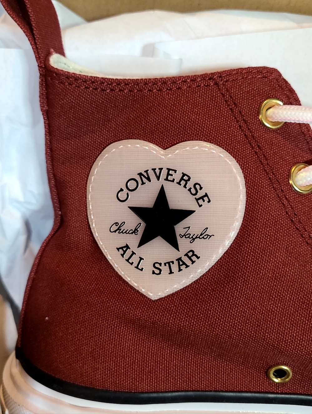 Converse Chuck Taylor All Star Double Stack Platform Heart Charm Sneaker - Picture 7 of 8